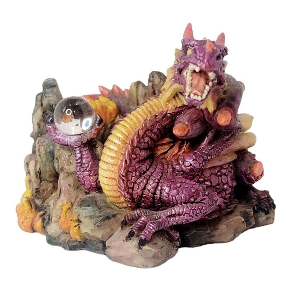 Vtg Purple Dragon Gothic Mythical‎ Resin Candle Holder by Adams Apple Halloween